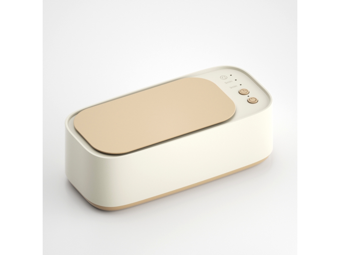 Limpador Ultrassônico Profissional De Joias: Limpador Ultrassônico Portátil De Três Velocidades De 45 Khz Com Suporte (branco)