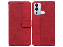 Capa De Celular Em Couro Com Relevo Geométrico Para Infinix Hot 12i