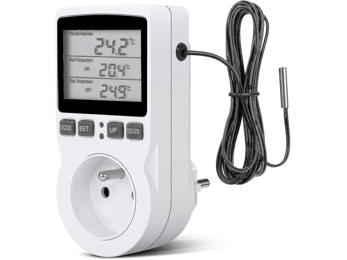 Tomada Termóstato Digital Para Arrefecimento/aquecimento Com Visor Lcd