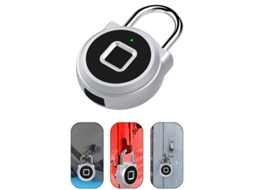 P10 Mini Smart Keyless Fingerprint Lock À Prova D'Água Inteligente Antifurto Segurança Cadeado Porta Bagagem Fechadura Prata