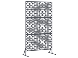 Conjunto 1 Protetor De Privacidade Vidaxl Antracite Aço (100 X 50 X 180 Cm)