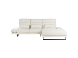 Sofá Esquinero Izquierdo Beliani Ikast De Tela Blanco 320x214x105