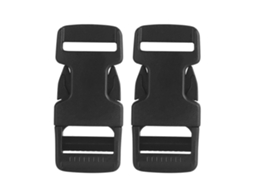 Conjunto De 2 Fivelas Para Fita De 2 Cm Com Liberação Rápida Lateral, Fivelas De Reposição, Fivelas Práticas Com Clipes, Pretas.