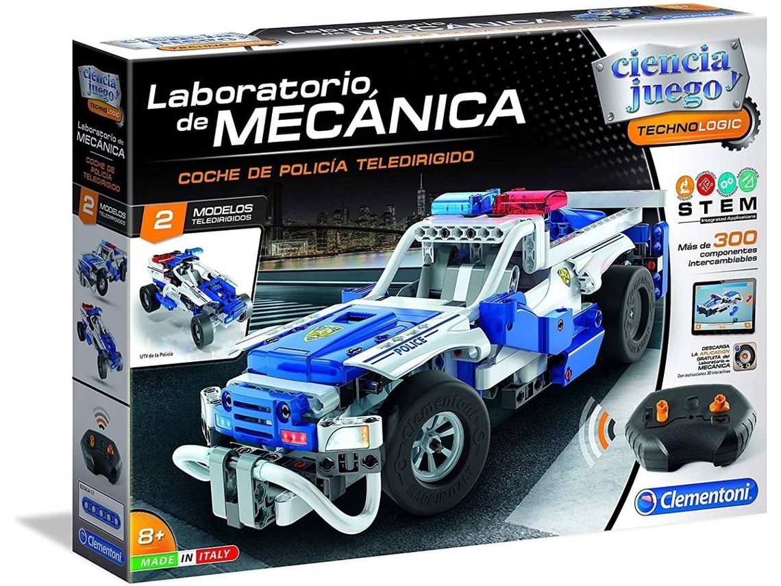 Carro de Polícia Telecomandado STEM CLEMENTONI Laboratório de Mecânica