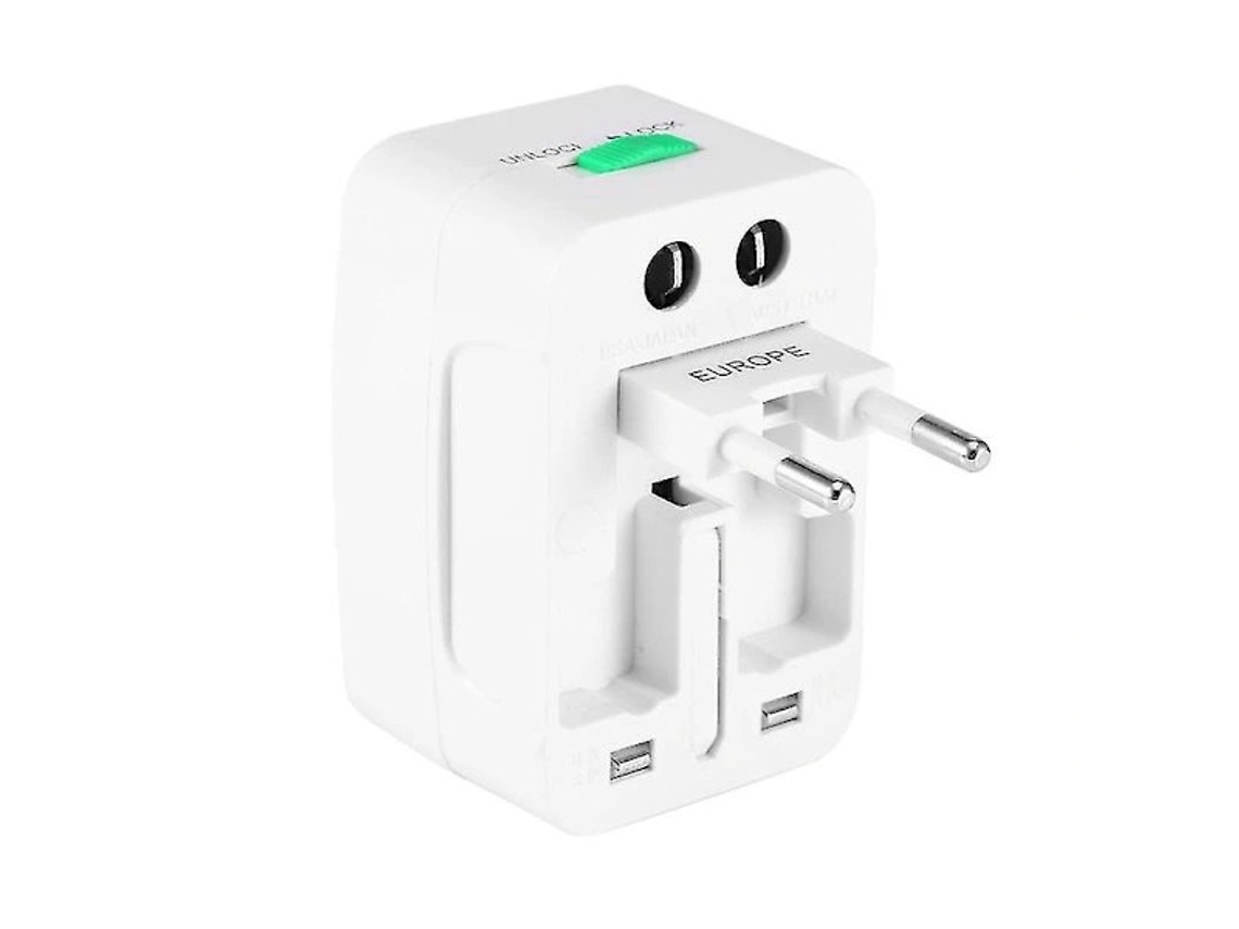 Adaptador De Tomada Internacional Para Viagens Globais(110, 250 V) Com Conversor De Voltagem Para Austrália/reino Unido/eua/ue, Gsl