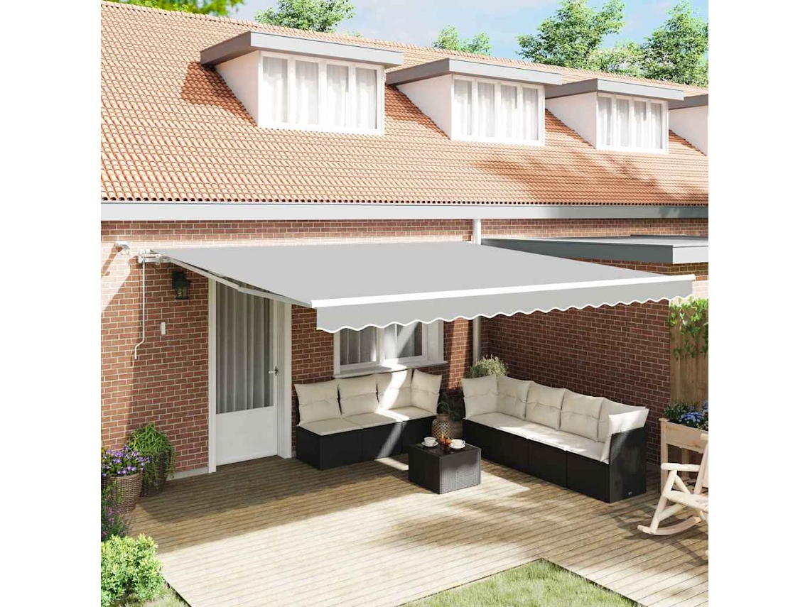Vidaxl Estrutura De Toldo Branco 400 × 350 Cm Alumínio