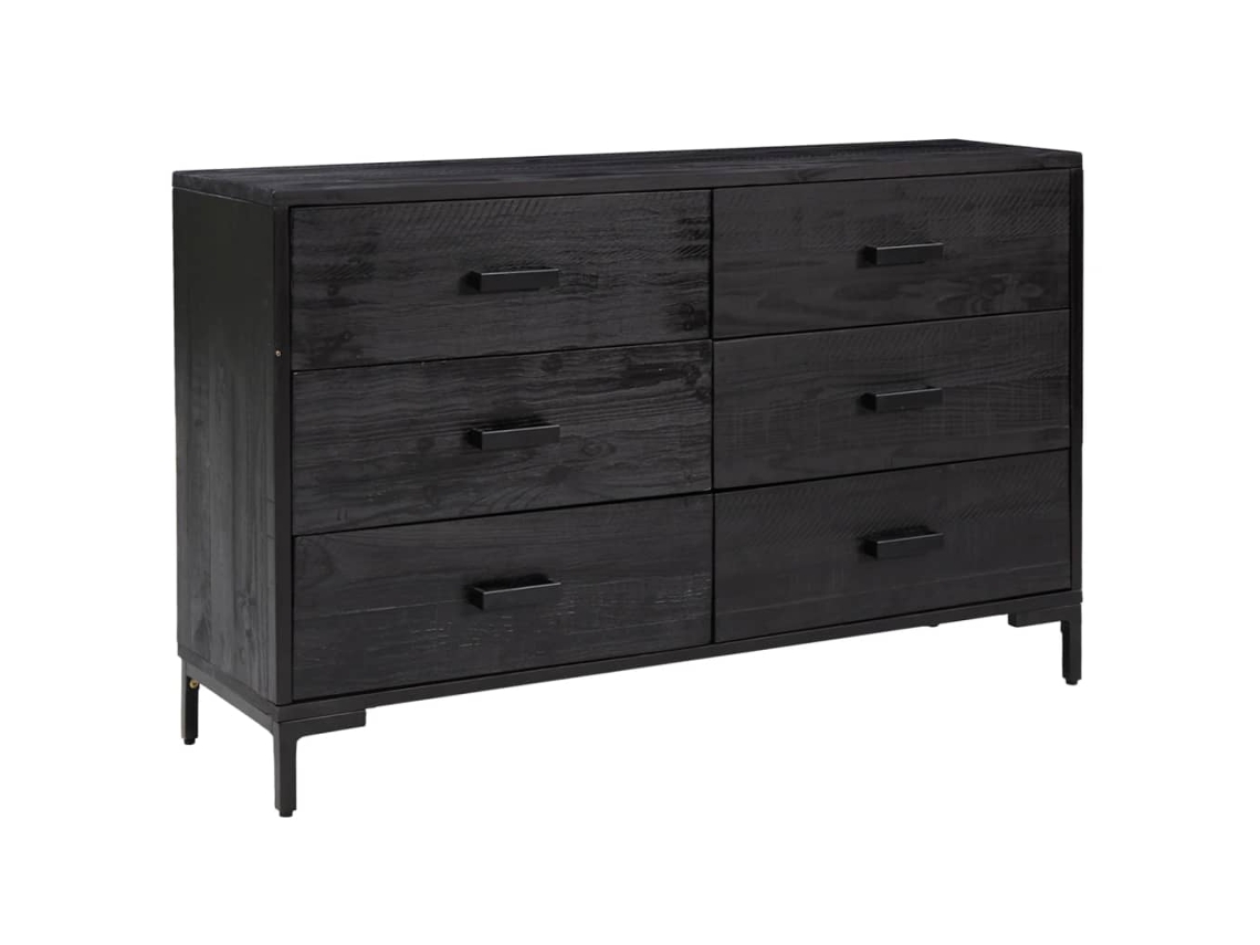 Sideboard, Sideboards Vidaxl Preto Madeira De Pinho (n/a)