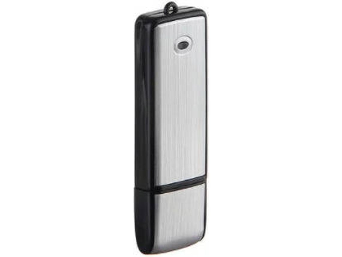 Gravador de Voz Digital com Unidade Flash Usb de 8Gb / Capacidade de Gravação de 96 Horas para Reuniões e Transferência de Arquivospreto