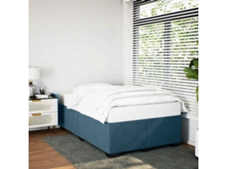 Vidaxl Estrutura De Cama 120x190 Cm Veludo Azul
