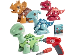 Brinquedo De Dinossauro Desmontvel Para Crianas, Conjunto De Brinquedos, Construo De Aprendizagem Stem Klb Slowmoose