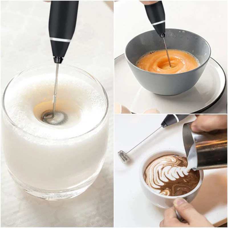 Espumador de Leite AQUAFORGE, Portátil, Aço Inoxidável, Prateado