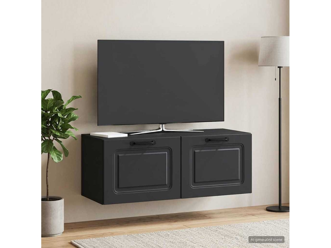 Vidaxl Gabinete De Tv De Parede Preto 78,5 X 31 X 30 Cm