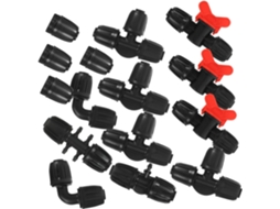Conjunto De 20 Peças Acessórios Para Tubos Pe, Conectores Irrigação