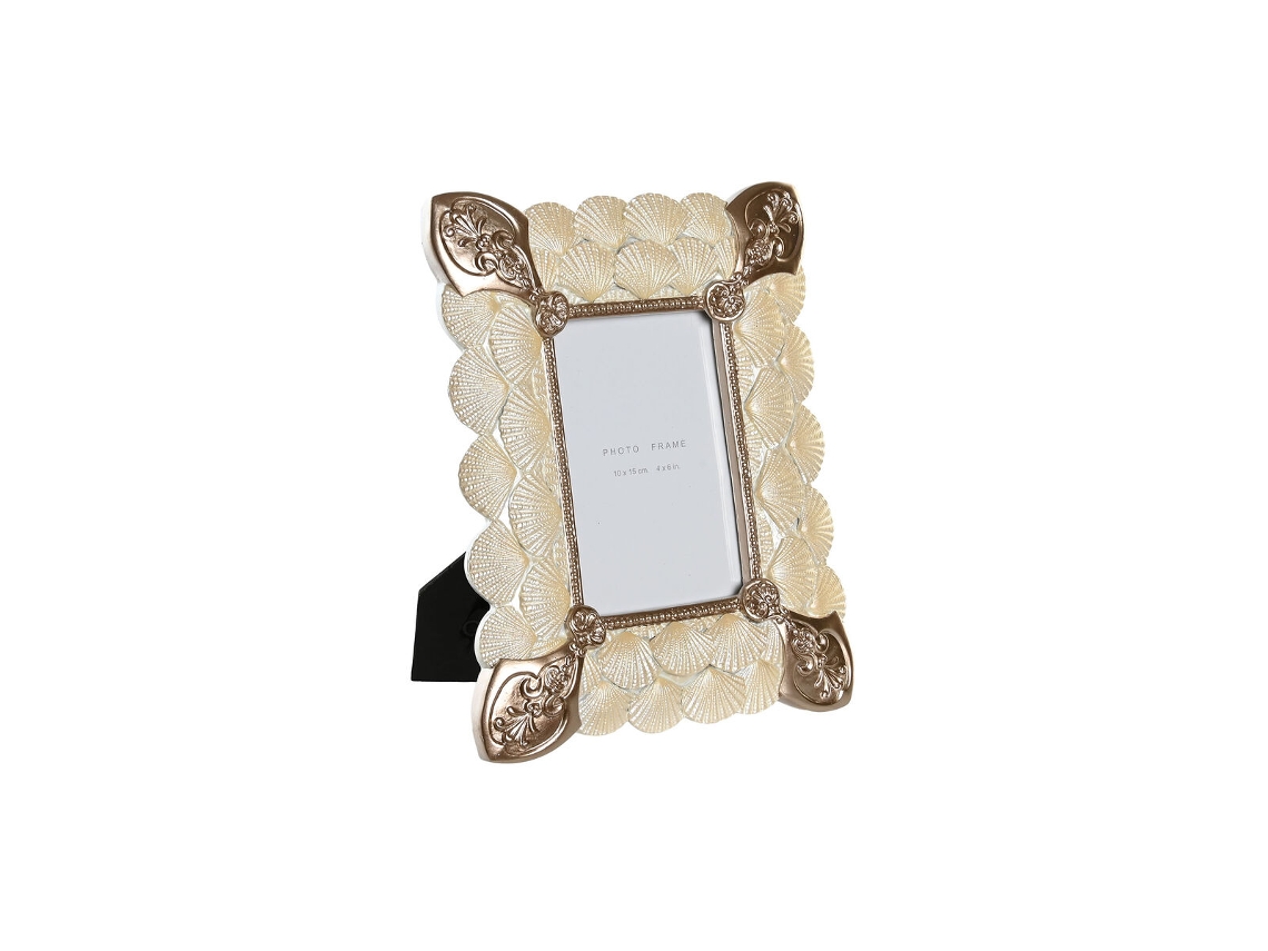 Moldura de Fotos Dkd Home Decor Cobre Branco Resina Romântico 20,4 X 2,5 X 26 Cm