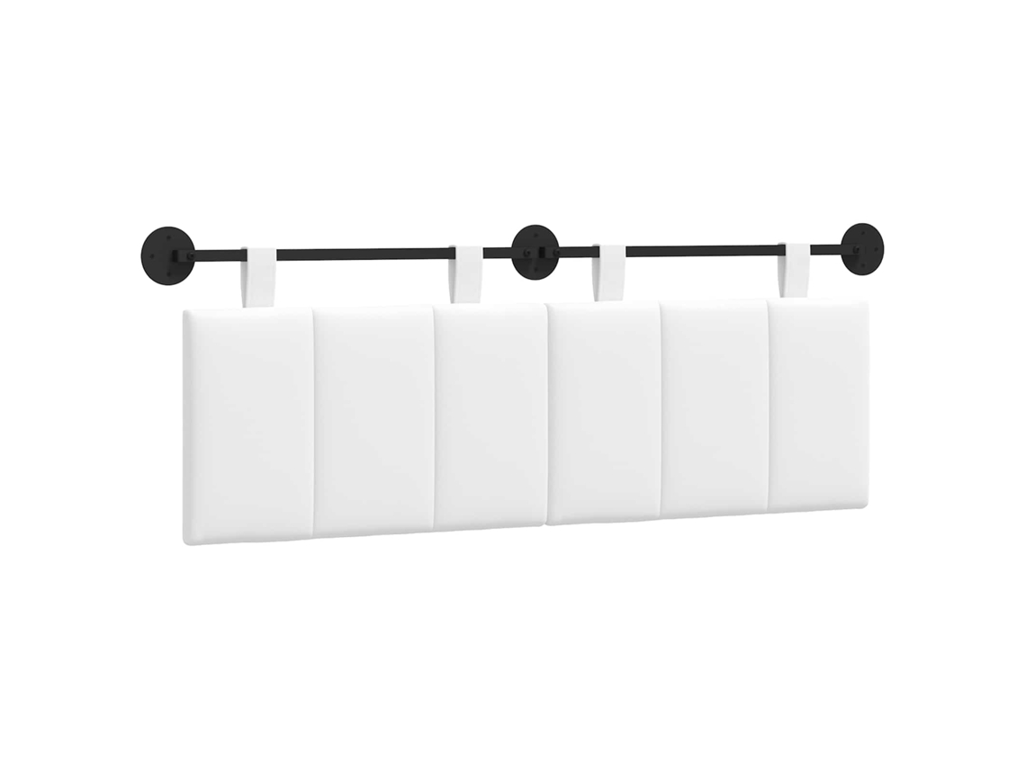 Conjunto 1 Cabeceira Suspensa Vidaxl Branco Veludo (130 X 55 X 5 Cm)