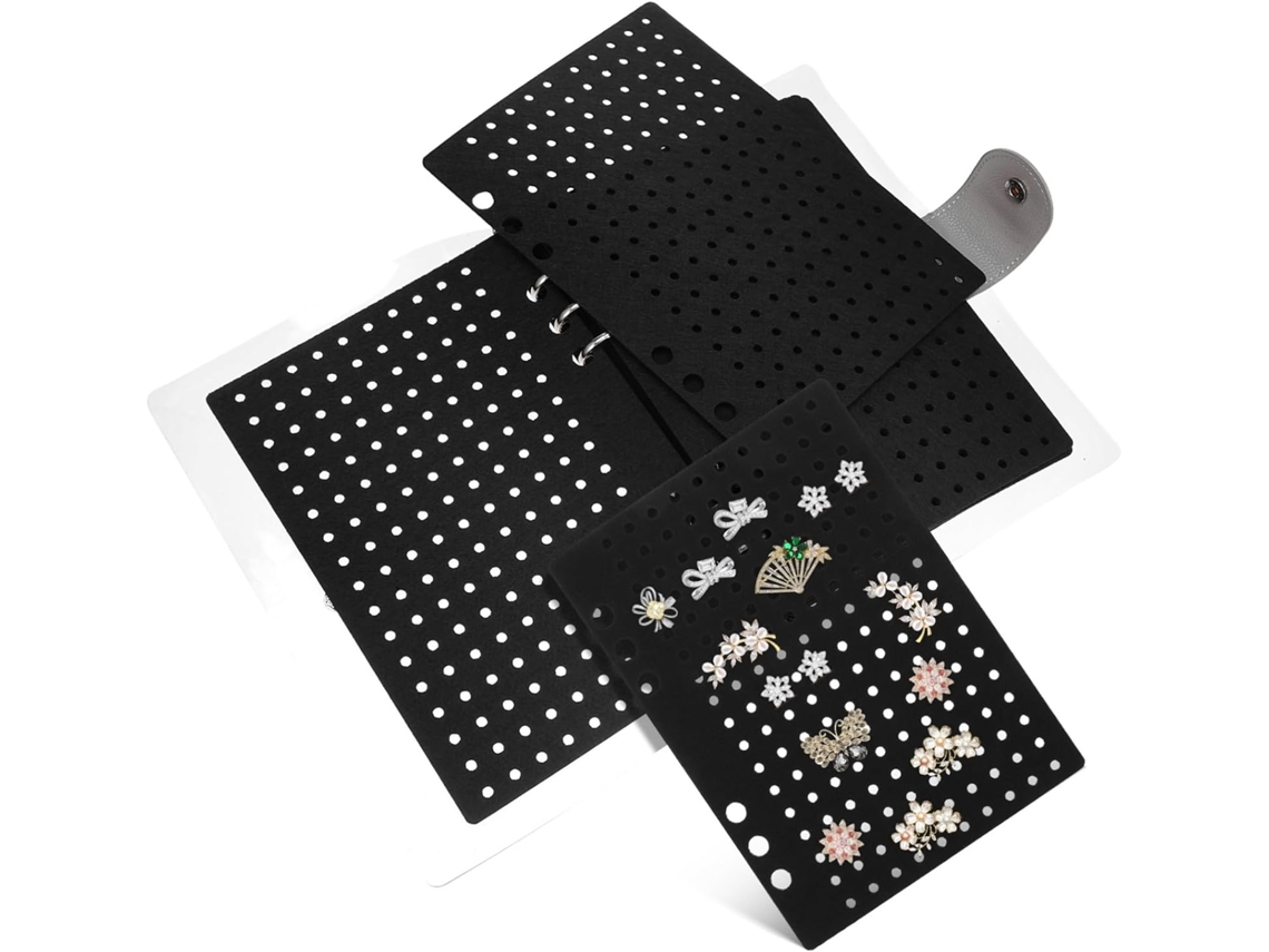 Livro Para Armazenamento De Broches Esmaltados Homsfou, Pasta Portátil