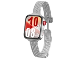 Bracelete Para Huawei Watch Fit 4 Pro / Fit 4 / Fit 3 - Aço Inoxidável - Fecho Magnético - Design De Orelha De Trigo Prateada