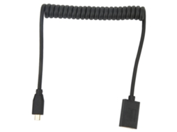 2026 cabo Micro Hd Multimídia Enrolado: Micro Hd para Hd, Conector Fêmea, Mola Espiral