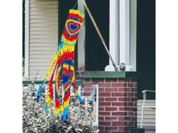Bandera De Viento Secador Para Jardín Exterior Decoración Al Aire Libre C