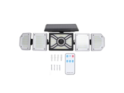 Lâmpada Solar Led Externa de Rua com 5 Cabeças Flexíveis Ip65 Controle Remoto | S/MARCA
