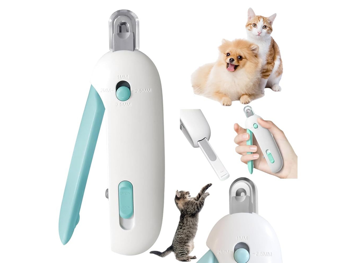 Tesoura de unhas ajustável YANYXR para pets com lixa integrada para todos os tamanhos
