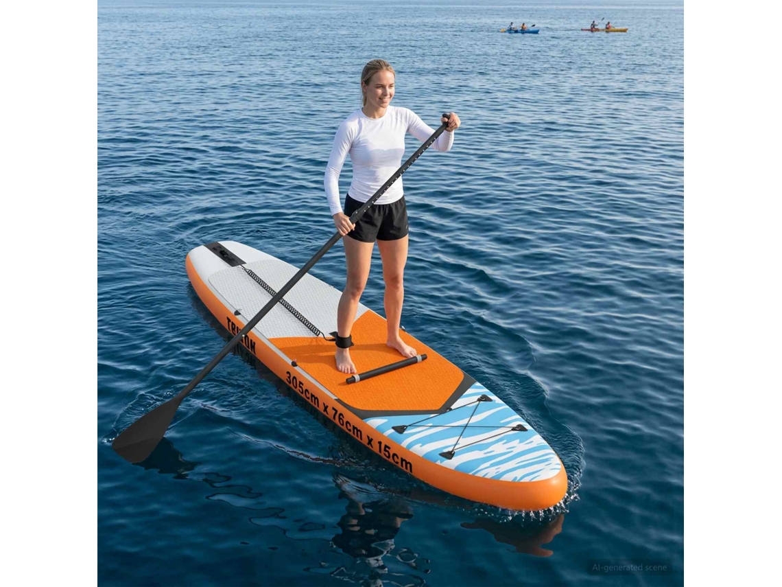 Vidaxl Prancha Sup Com Assento 2 Em 1 Triton 305 X 76 X 15 Cm Azul