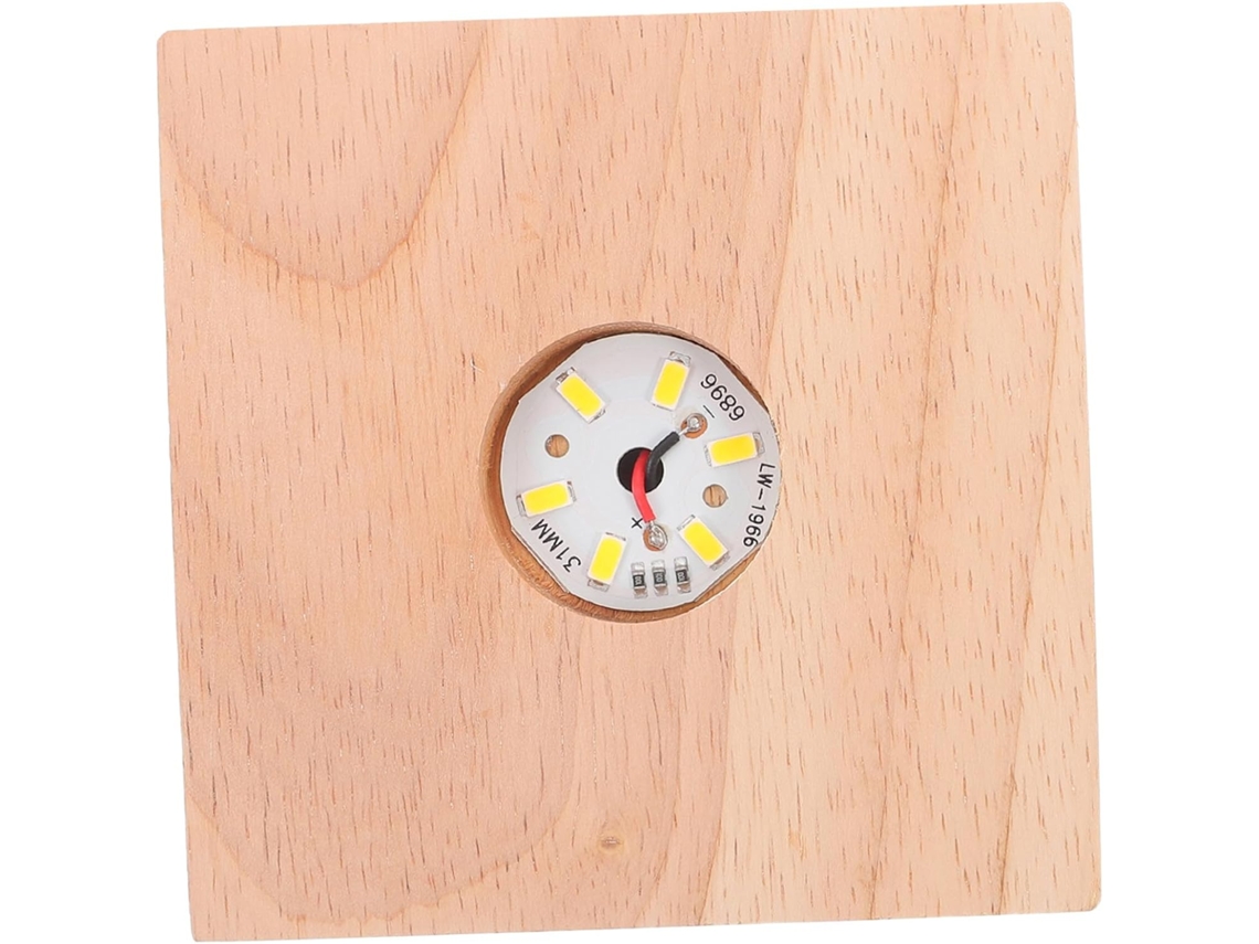 Base De Led Para Bola De Cristal, Suporte De Madeira Com Lâmpada Usb.