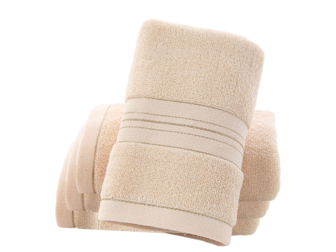 Conjunto de Toalhas de Mãos NEVEANCE Tiras Qualidade Absorvente Algodão Bege - 4pcs (35x75cm)