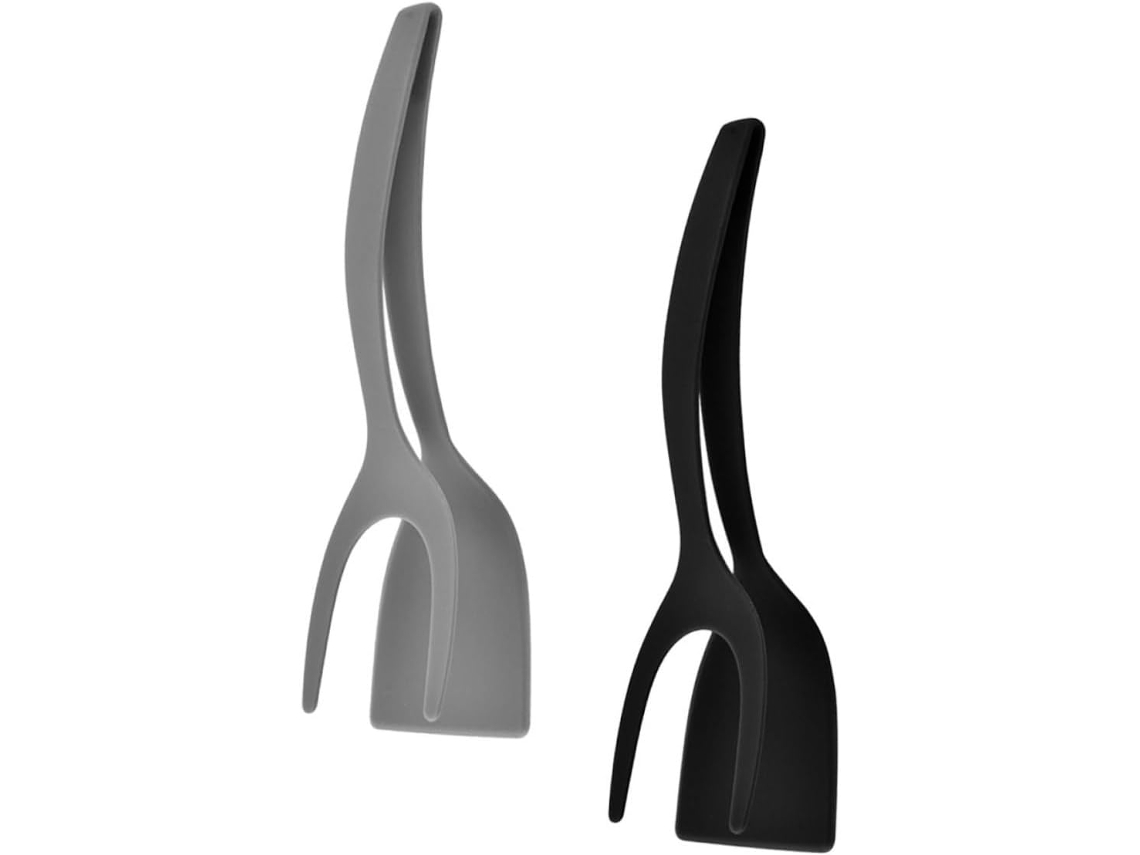 Pinça De Confeitaria Nylon 2 Peças, Espátula Multifuncional Resistente Ao Calor, Tamanho Compacto, Para Ovos, Peixe, Pão