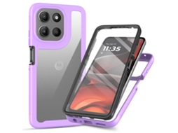 Capa Transparente Digitallab Para Motorola Moto G15/g17 Com Película De Tela Azul Escuro