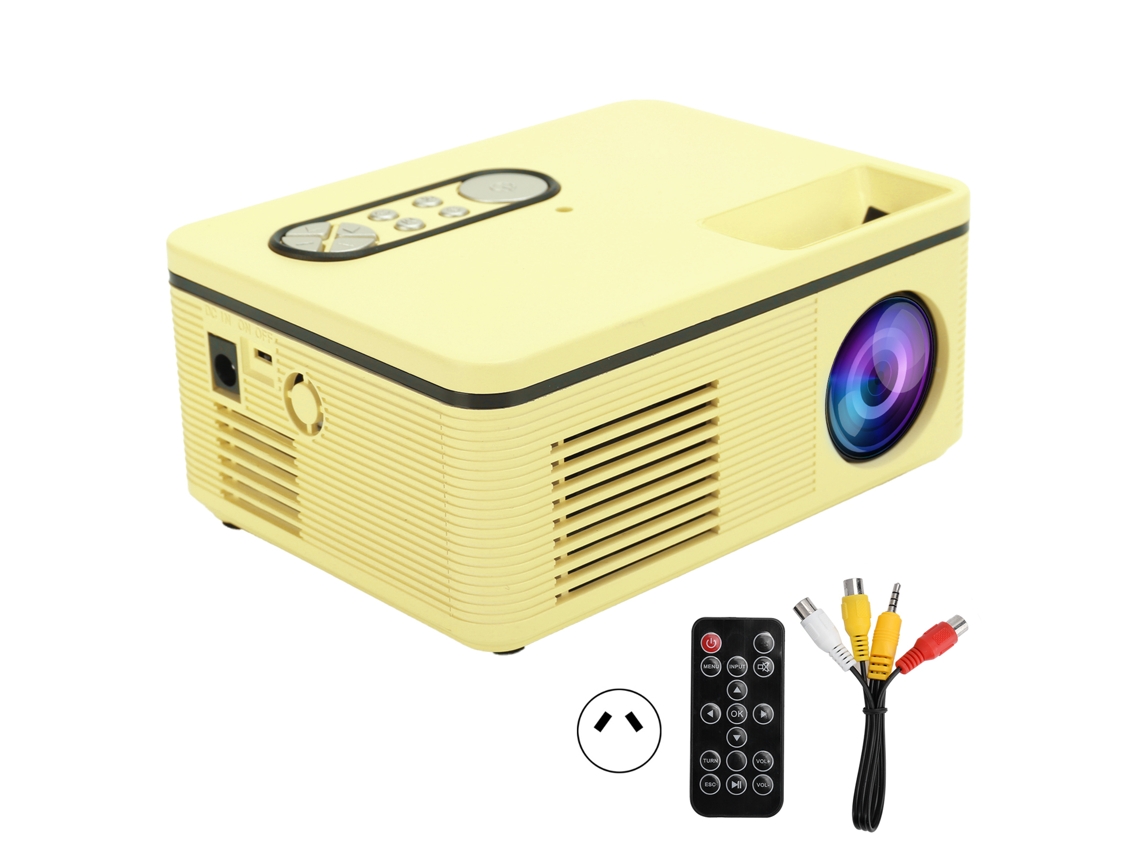Aetheria projetor Mini Led Portátil 1080p Hdmi Multifuncional Home Theater S361 Amarelo