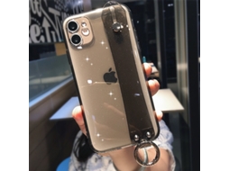 Capa de Telefone EOOCOO (suporte com Correia de Pulso, Buraco de Precisão com Glitter)