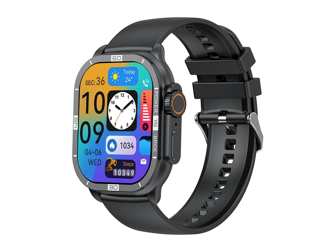 Smartwatch com Bluetooth, chamada, monitoramento de frequência cardíaca, notificação push, contador de passos e rastreador de tecido sempre ativo, Yizhood