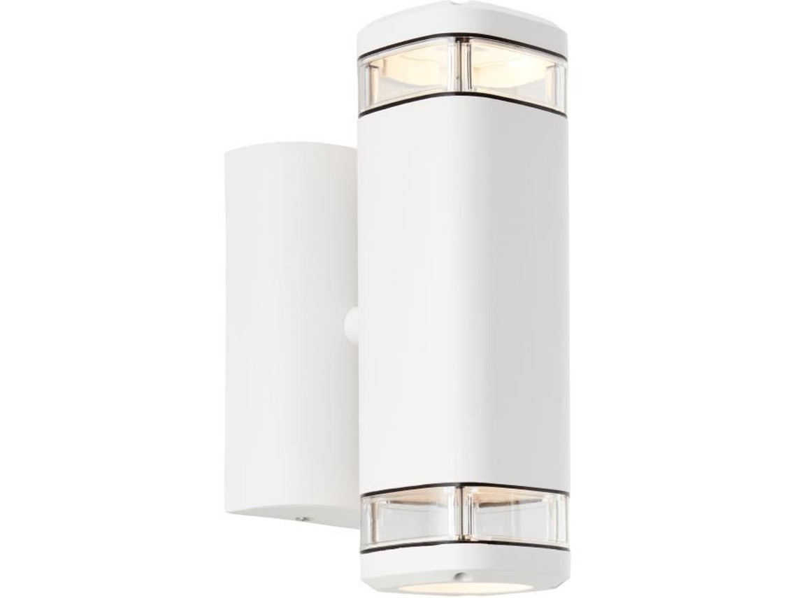 Arandela De Exterior - Brilliant - Jandy - Branco - Metal/vidro - Gu10 Max 2x18w - Ip44
