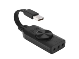 Placa De Som Usb Externa Plextone Gs3 Com Canal Virtual 7.1 E Microfone Estéreo Para Notebook E Computador