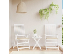 Vidaxl Almofadões P/ Cadeiras Jardim 2 Pcs 40x40x3 Cm Oxford Bege