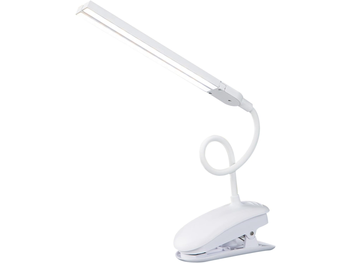 Luminária de Mesa Led Recarregável com Duas Cabeças, 2000mah, com Clipe e Sensor de Toque para Leitura. SFUSHOS
