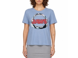 Rockinstone Jaws Movie Jawbone Heather Light Blue Adult T-shirt Size:l