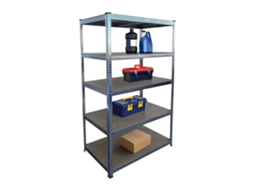 Estante De Armazenamento De Aço Reforçada Ajustável 180x100x60 Cm Com 5 Prateleiras