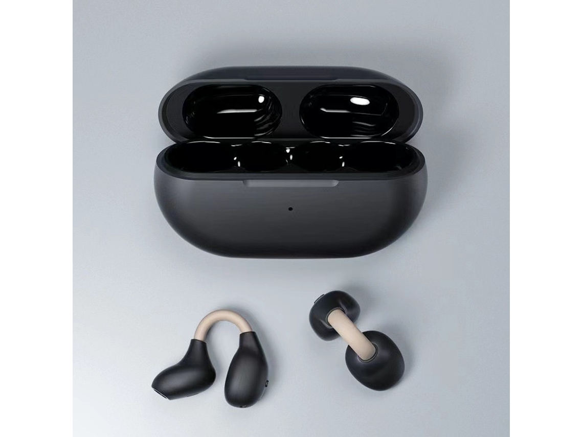 Fones Sem Fio com Clipe JIAPEI, Bluetooth 5.3, microfone, estojo, IPX7, preto