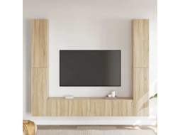 Vidaxl 6pcs Conjunto De Móveis De Tv Derivados Madeira Carvalho Sonoma