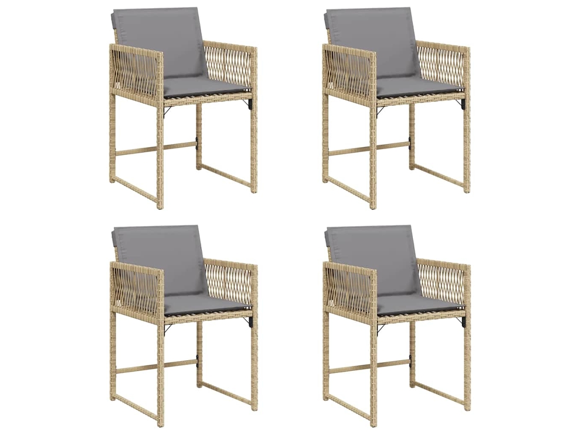 Garden Chair, Garden Chairs Vidaxl Bege Rattan / Vime (n/a)