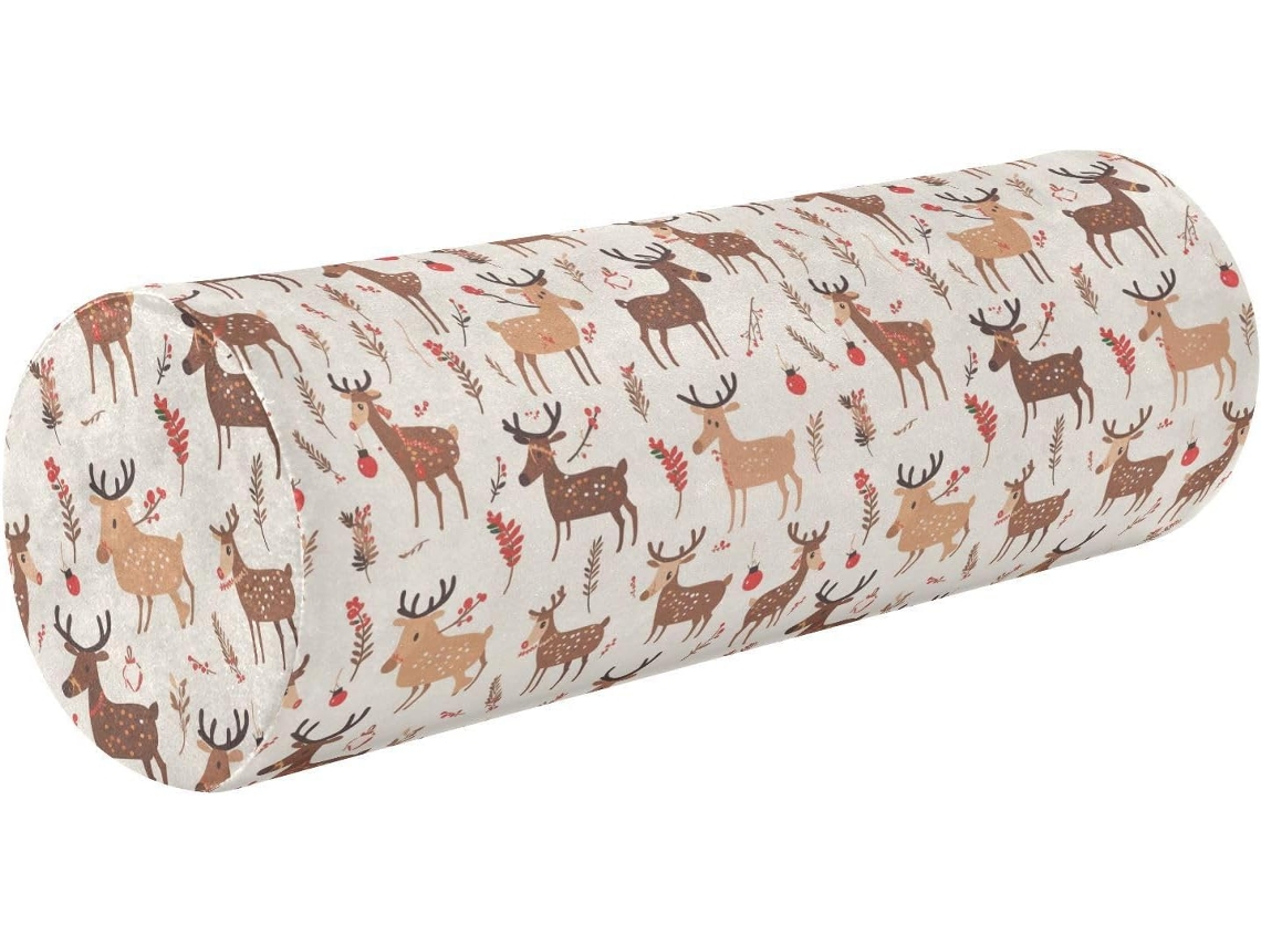Almofada Redonda de Natal Suporte Ergonômico Ideal para Viagens, Casa e Escritório