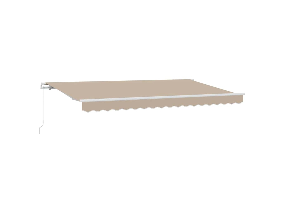 Conjunto 1 Toldo Retrátil Vidaxl Bege Tecido (400 X 200 Cm)