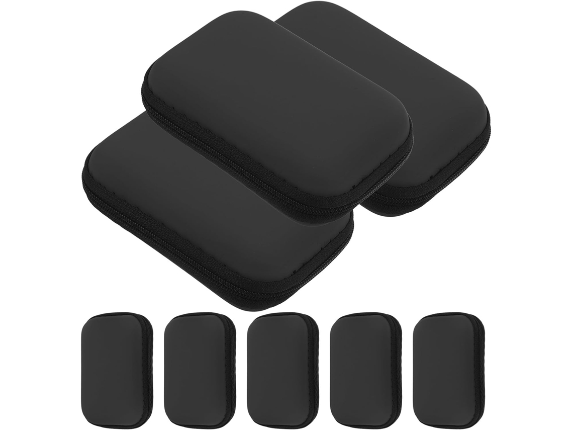 Conjunto de 8 Topbathy Estojos Portáteis Eva para Cabos Digitais com Zíper Suave Fones Ouvido e Usb, Ideal Via
