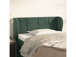 Cabecero con Alas de Terciopelo 93x23x78/88 cm Verde Oscuro