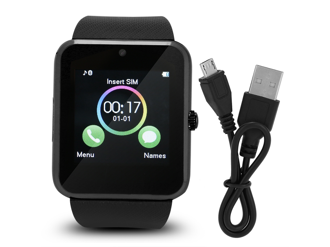 Relógio Inteligente Bluetooth com Câmera e Slot Sim para Android Mulher Homem