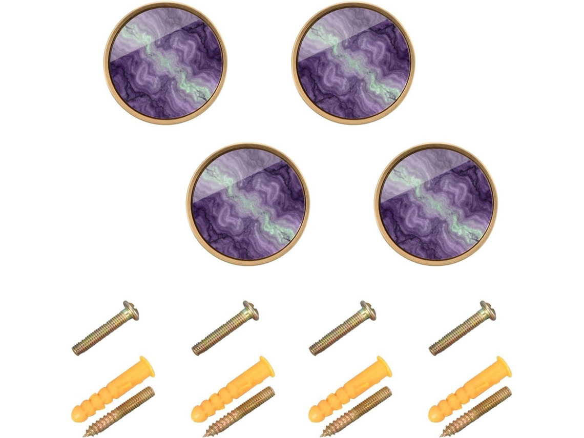 Puxadores Para Portas E Gavetas De Armários Guoche, Design Em Mármore Roxo Para Cozinha, 32mm