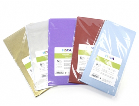 Papel Seda HEYDA 50 X 70 Ouro 5 Folhas