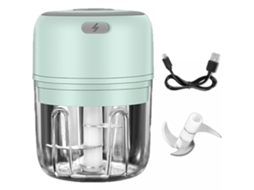 Mini Picador De Alho Elétrico Verde Portátil Pequeno Sem Fio Para Aquaforge (250ml)